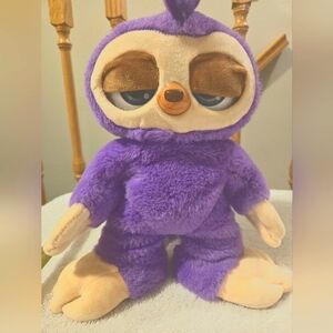 10inch Pet Alive Fifi the purple Flossing Sloth